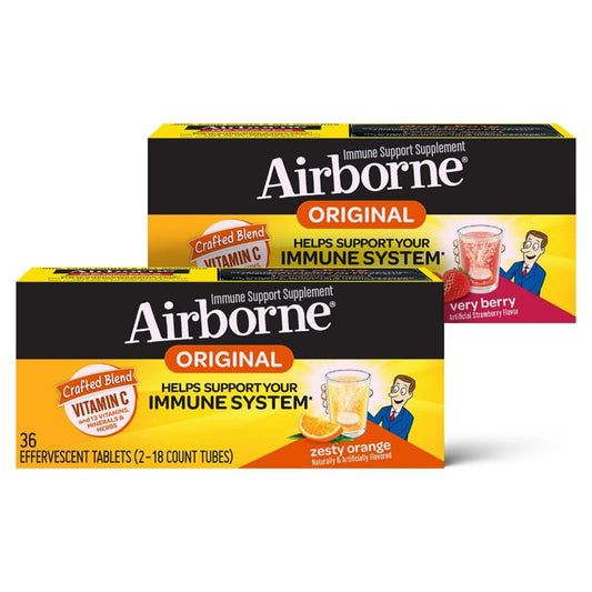 Airborne Immune Support Effervescent Tablets Zesty Orange (36 ct.) - Immune Health - Airborne