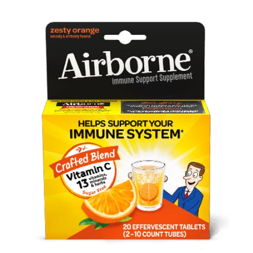 AIRBORNE AIRBORNE Zesty Orange Effervescent Tablets, 20 tb