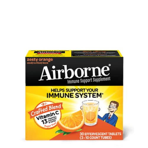 AIRBORNE AIRBORNE Zesty Orange Effervescent Tablets, 30 tb