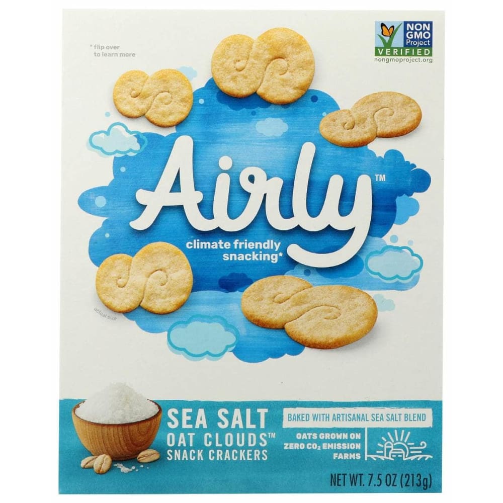 AIRLY Grocery > Snacks > Crackers > Crispbreads & Toasts AIRLY: Crackers Sea Salt Oat, 7.5 oz