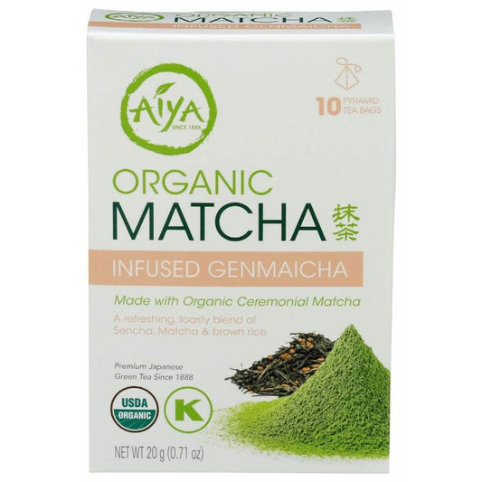 AIYA Grocery > Beverages > Coffee, Tea & Hot Cocoa AIYA Infused Genmaicha Organic Matcha, 1 ea