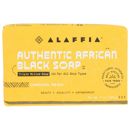 ALAFFIA: African Black Soap Charcoal Reishi 5 oz (Pack of 5) - ALAFFIA