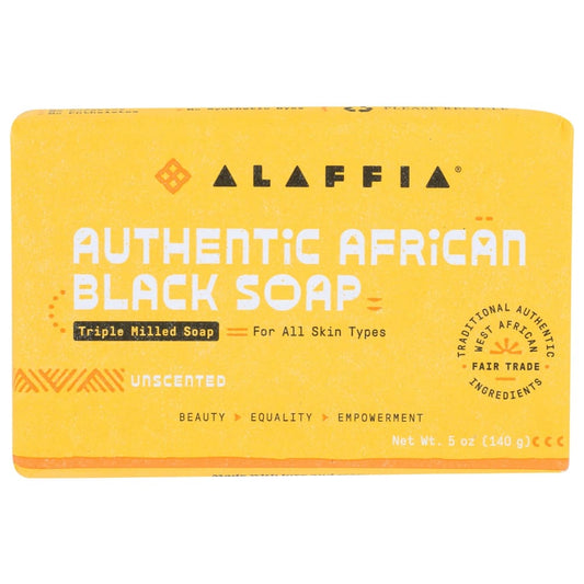 ALAFFIA: African Black Soap Unscented 5 oz (Pack of 5) - ALAFFIA