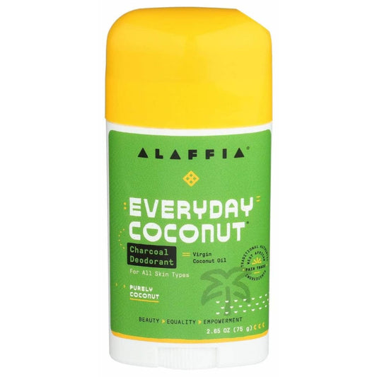 ALAFFIA ALAFFIA Everyday Coconut Charcoal Deodorant Purely Coconut, 2.65 oz