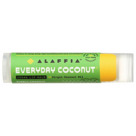 ALAFFIA ALAFFIA Everyday Coconut Vegan Lip Balm Purely Coconut, 0.15 oz