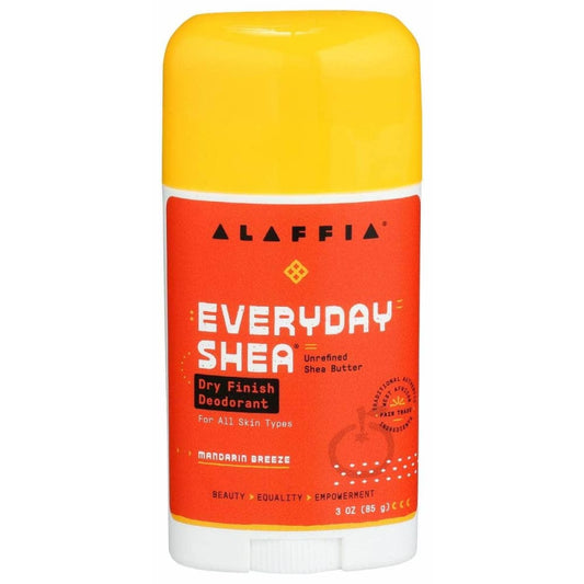 ALAFFIA ALAFFIA Everyday Shea Dry Finish Deodorant  Mandarin Breeze, 3 oz