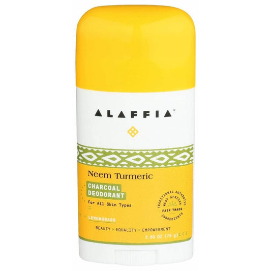 ALAFFIA ALAFFIA Neem Turmeric Charcoal Deodorant Lemongrass, 2.65 oz