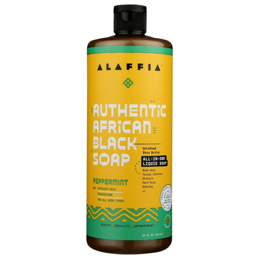 ALAFFIA: Soap Auth Blk Peppermint 32 FO (Pack of 2) - Beauty & Body Care > Soap and Bath Preparations > Soap Liquid - ALAFFIA