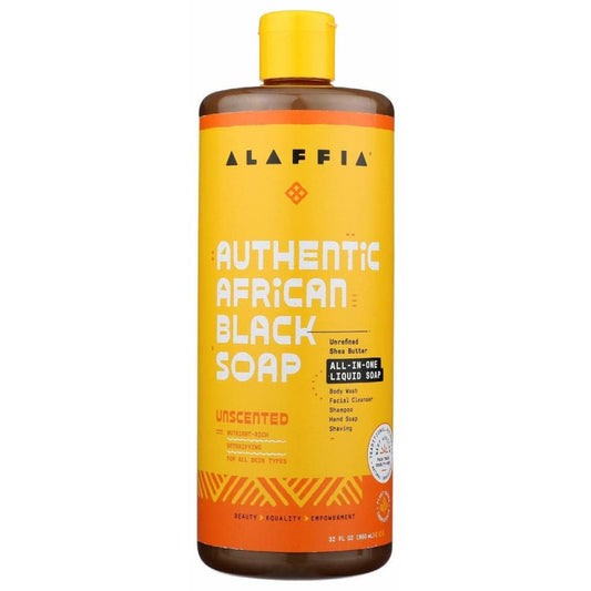 ALAFFIA ALAFFIA Soap Liq Black Unscented, 32 fo