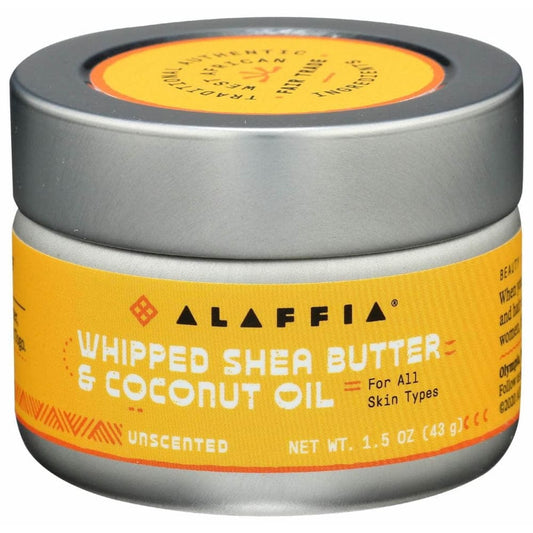 ALAFFIA ALAFFIA Whipped Shea Butter Coconut Oil Unscented, 1.5 oz