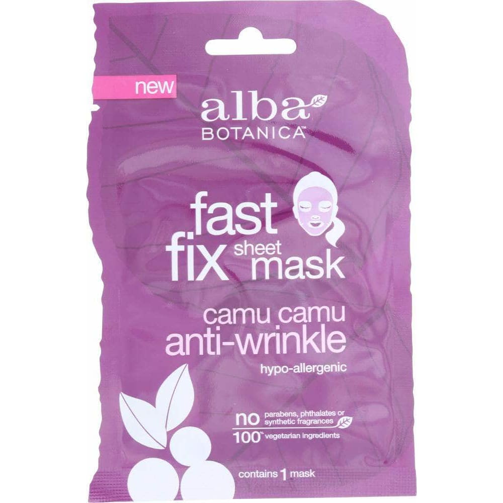 Alba Botanica Alba Botanica Anti-Wrinkle Camu Camu Fast Fix Sheet Mask, 1 ea