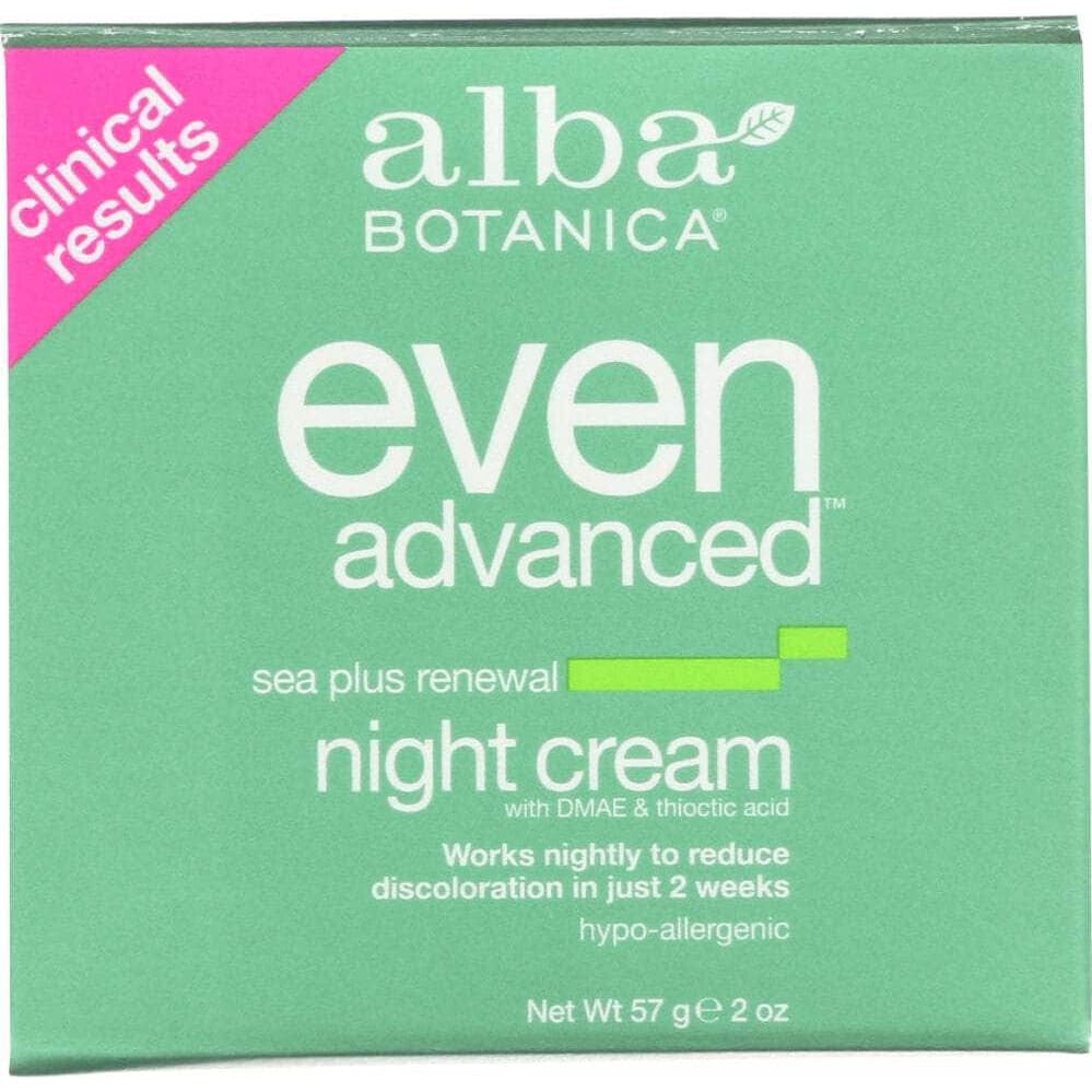 Alba Botanica Alba Botanica Even Advanced Sea Plus Renewal Night Cream, 2 oz