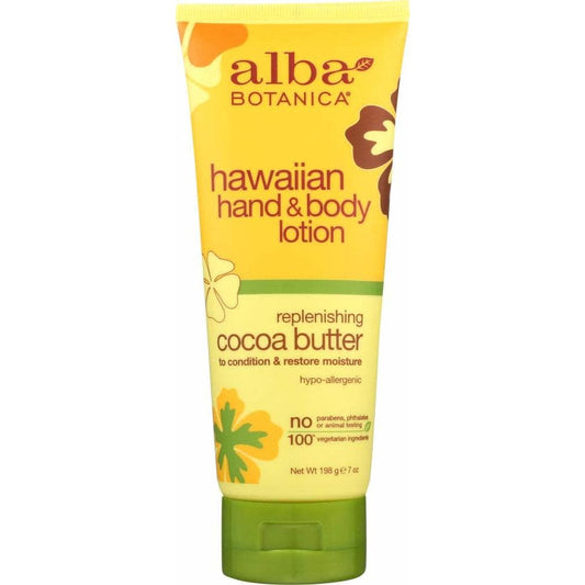 ALBA BOTANICA Alba Botanica Hawaiian Hand & Body Lotion Cocoa Butter, 7 Oz