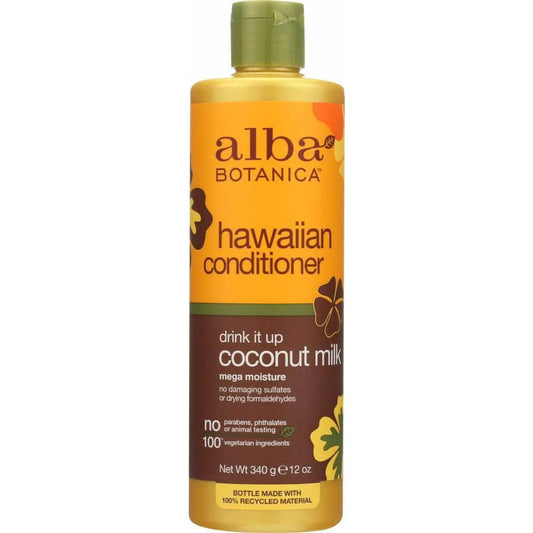 ALBA BOTANICA Alba Botanica Natural Hawaiian Conditioner Drink It Up Coconut Milk, 12 Oz