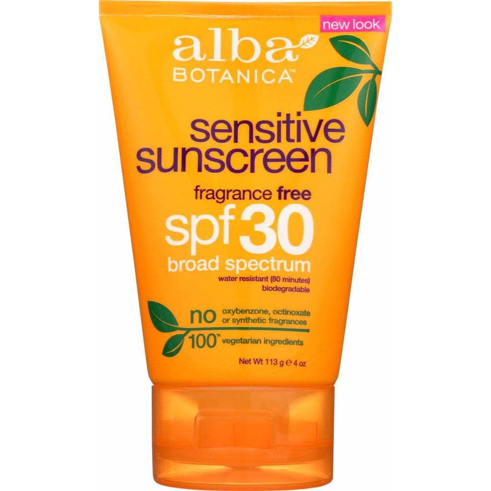 ALBA BOTANICA Alba Botanica Natural Very Emollient Sunscreen Fragrance Free Spf 30, 4 Oz