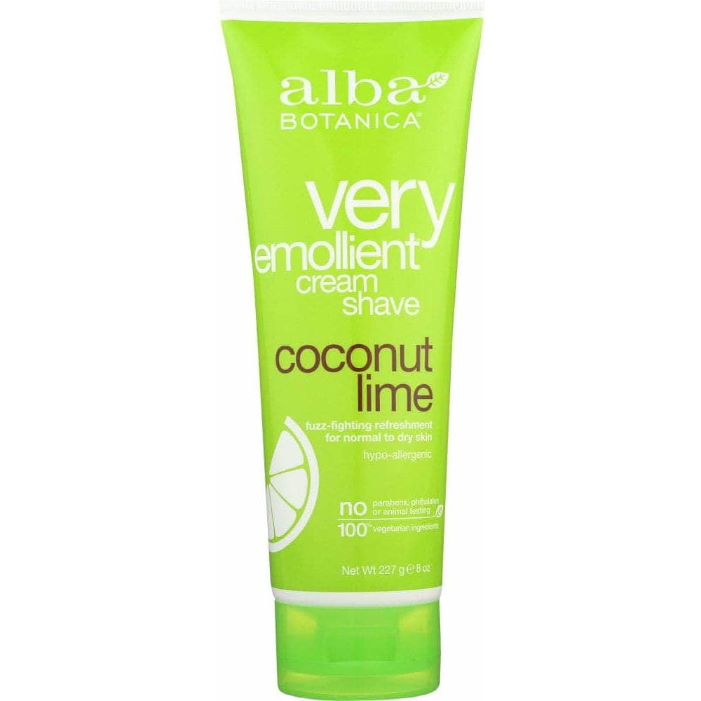 ALBA BOTANICA Alba Botanica Very Emollient Cream Shave Coconut Lime, 8 Oz