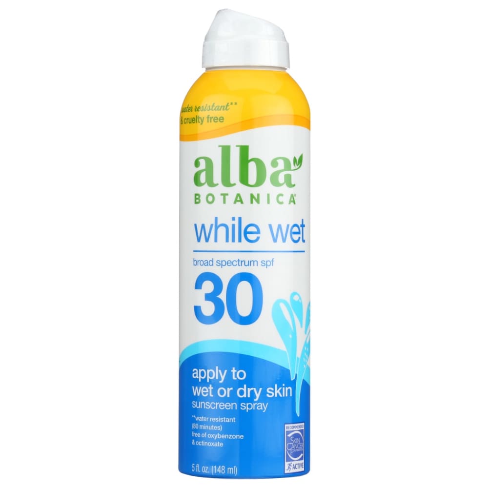 ALBA BOTANICA: While Wet Spf 45 Sunscreen Spray 5 oz - Beauty & Body Care > Skin Care > Sun Protection & Tanning Lotions - ALBA BOTANICA