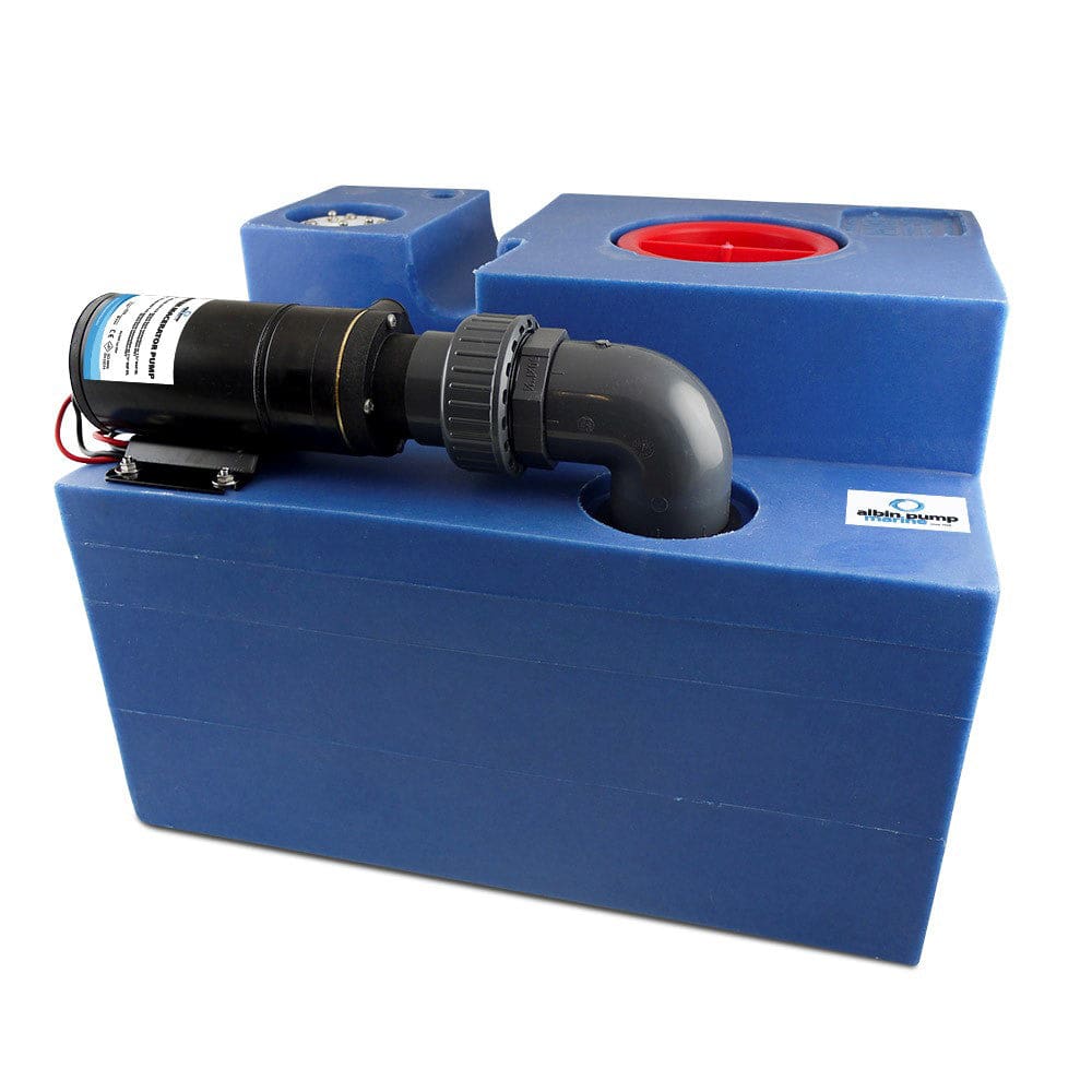 Albin Group 12 Gallon (47L) Waste Water Tank CPL Macerator - 12V - Marine Plumbing & Ventilation | Marine Sanitation - Albin Group