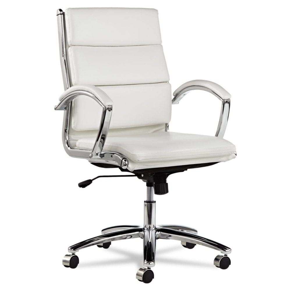 Alera Neratoli Mid-Back Leather Swivel/Tilt Chair Select Color - Office Chairs - Alera