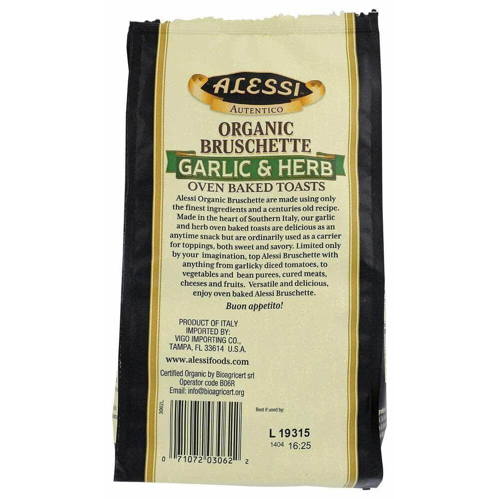 Alessi Alessi Garlic and Herb Italian Organic Bruschette, 5 oz