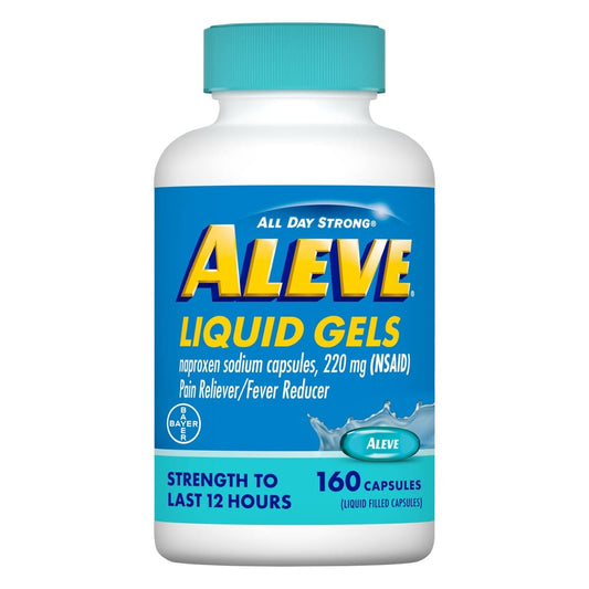 Aleve Pain Reliever Liquid Gels 160 ct. - Home/Health & Beauty/Medicine Cabinet/Pain & Fever Relief/ - Aleve