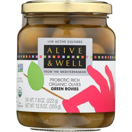 Alive & Well Alive & Well Olives Green Rovie Organic, 12.5 oz