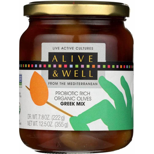 Alive & Well Alive & Well Probiotic Rich Organic Olives Greek Mix, 12.5 oz