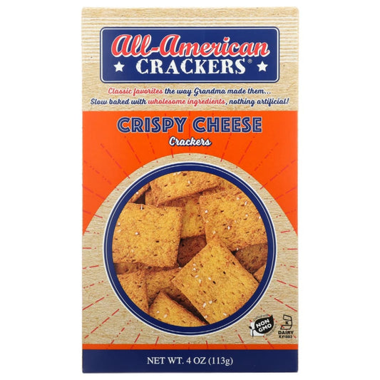 ALL AMERICAN: Crispy Cheese Crackers 4 oz (Pack of 4) - Grocery > Snacks > Crackers - ALL AMERICAN