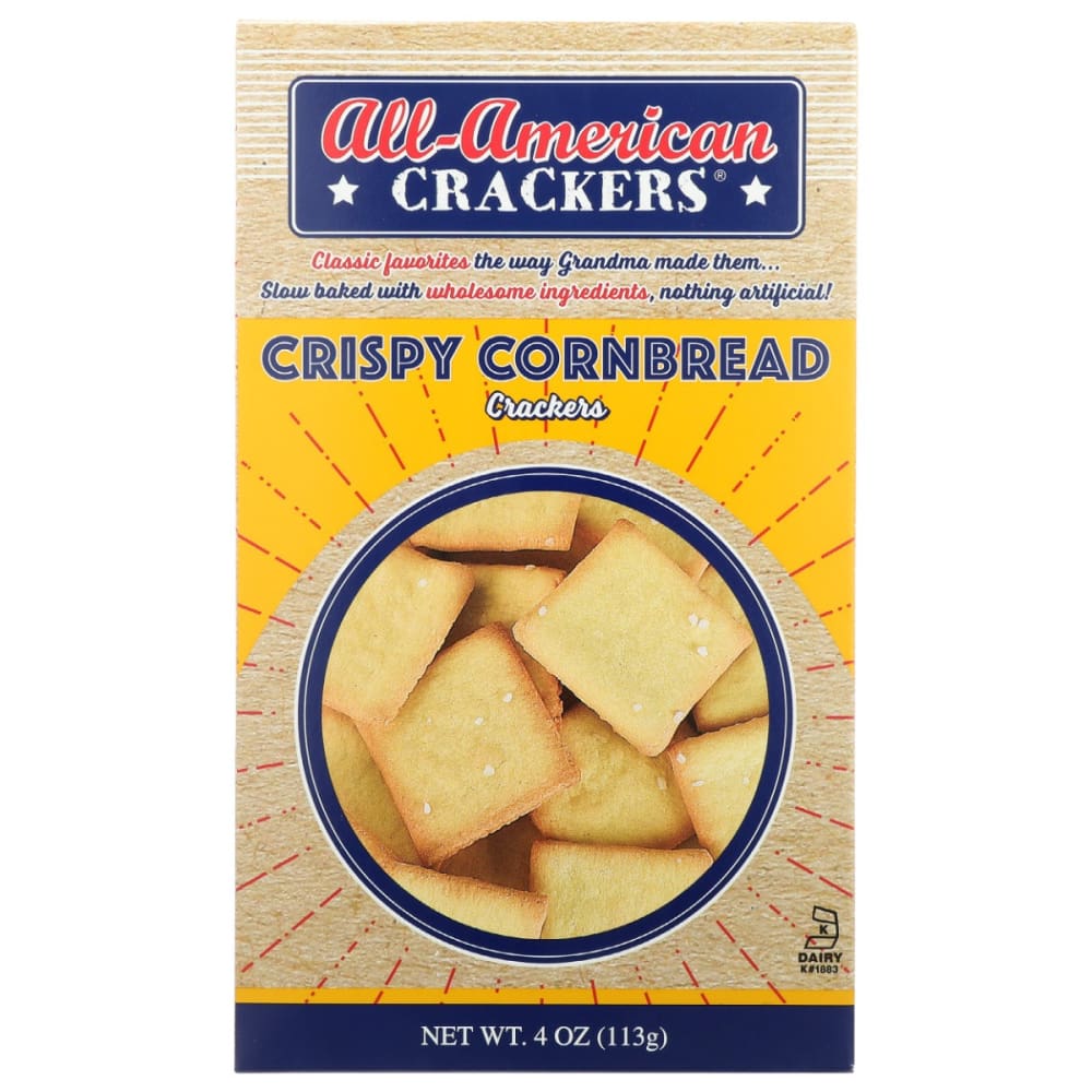 ALL AMERICAN: Crispy Cornbread Crackers 4 oz (Pack of 4) - Grocery > Snacks > Crackers - ALL AMERICAN