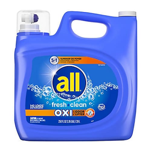 all Fresh Clean Oxi plus Odor Lifter Liquid Laundry Detergent 250 fl. oz. - Home/Household Essentials/New & Trending/ - all