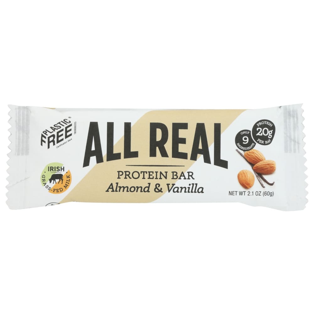 ALL REAL NUTRITION: Almond Vanilla Protein Bar 2.1 oz (Pack of 5) - Grocery > Beverages > Coffee Tea & Hot Cocoa - ALL REAL NUTRITION