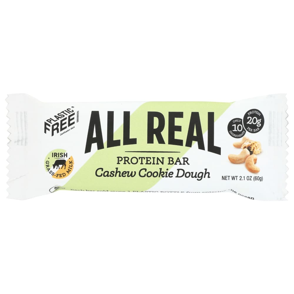 ALL REAL NUTRITION: Cashew Cookie Dough Protein Bar 2.1 oz (Pack of 5) - Grocery > Beverages > Coffee Tea & Hot Cocoa - ALL REAL NUTRITION