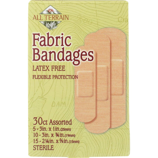 ALL TERRAIN: Fabric Bandages Assorted 30 pc (Pack of 5) - Grocery > Natural Snacks > Snacks - ALL TERRAIN