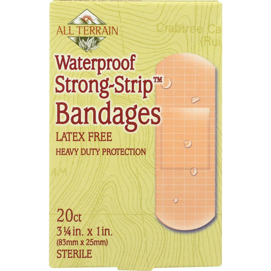 ALL TERRAIN: Waterproof Strong Strip Bandages 20 pc (Pack of 5) - Grocery > Natural Snacks > Snacks - ALL TERRAIN