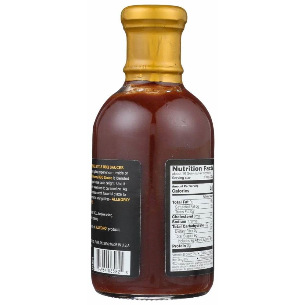 ALLEGRO Allegro Sauce Honey Bbq, 18 Oz