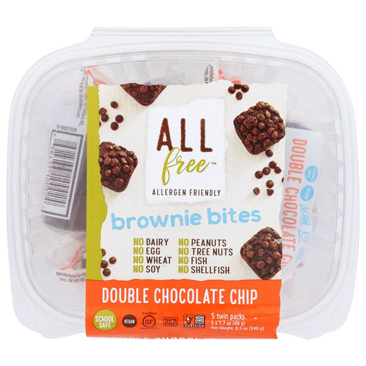ALLFREE: Double Chocolate Chip Brownie Bites 8.5 oz (Pack of 4) - ALLFREE