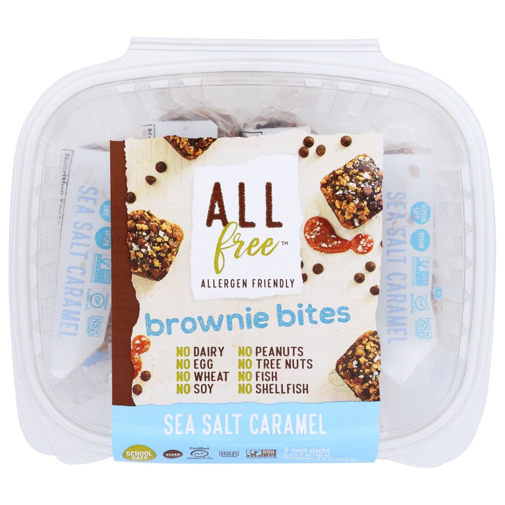 ALLFREE: Sea Salt Caramel Brownie Bites 8.5 oz (Pack of 4) - ALLFREE