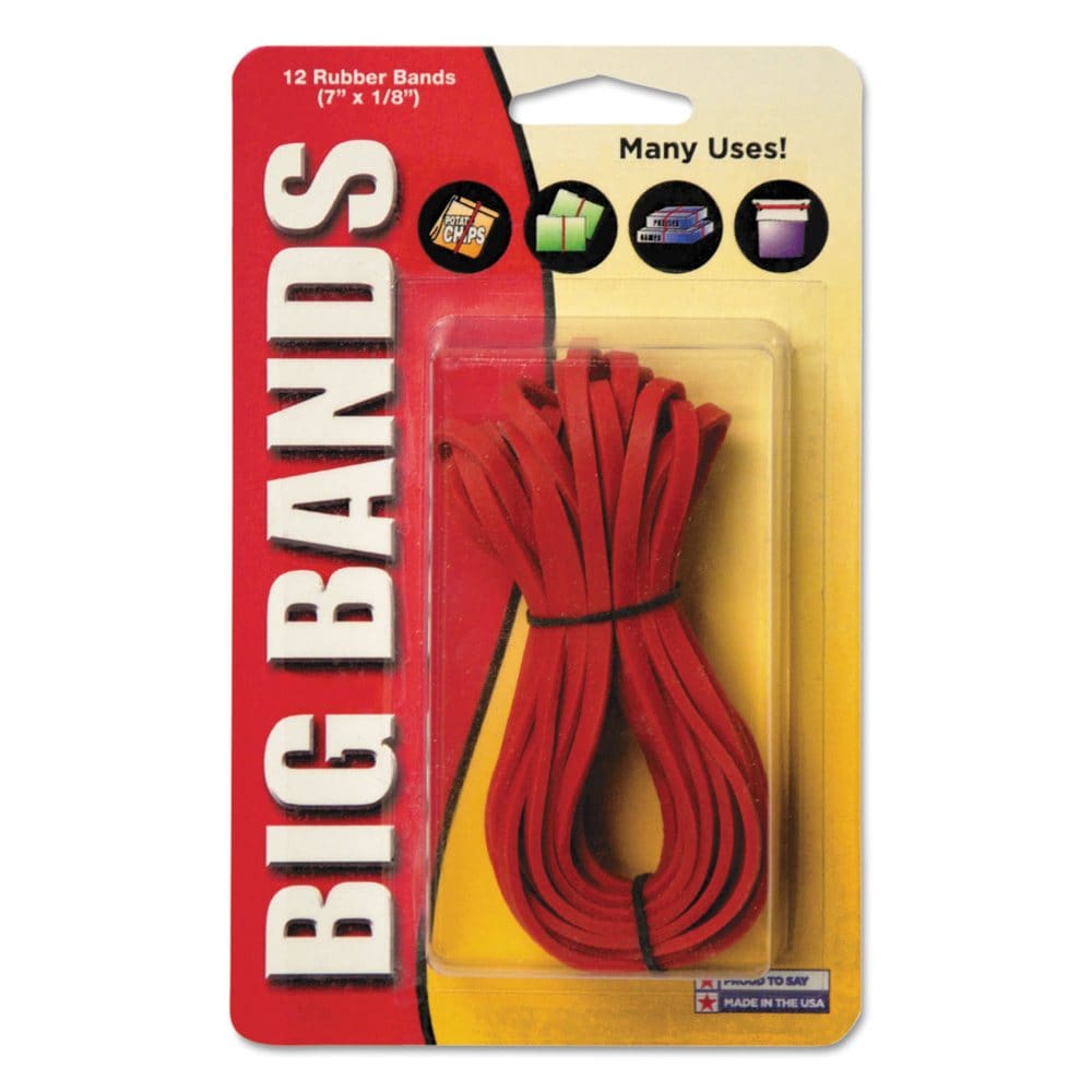 Alliance - Big Rubber Bands 7 x 1/8 - 12/Pack (Pack of 6) - Desk Accessories & Office Supplies - Alliance