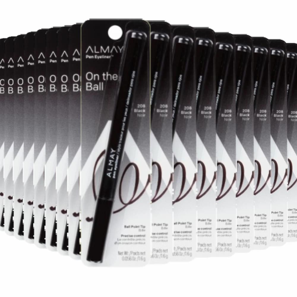 Almay Pen Eyeliner - All Day Wear - Hypoallergenic - Black Noir (208) - Wholesale - 24 Pack - Eye liner - Almay