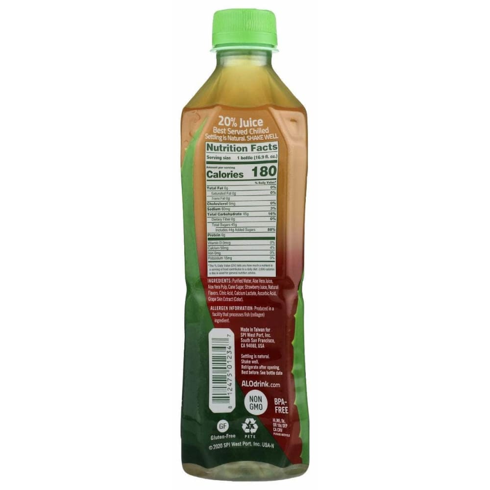 ALO Grocery > Beverages > Juices ALO Blush Aloe Strawberry, 16.9 fo