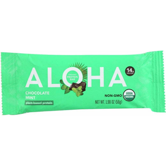 ALOHA Grocery > Snacks > Cookies > Bars Granola & Snack ALOHA: Chocolate Mint Protein Bar, 56 gm