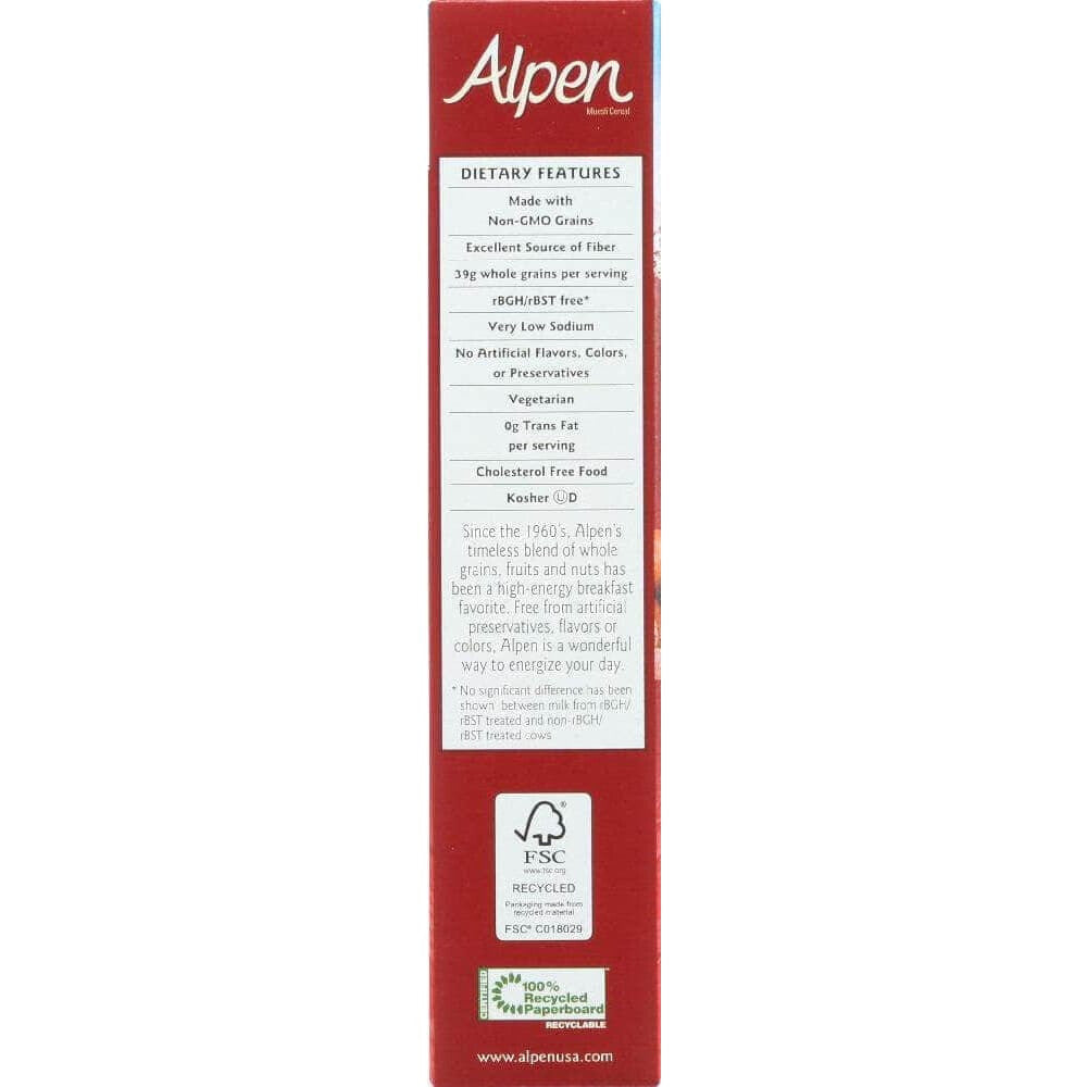 Alpen Alpen Cereal Muesli Original With Raisin, 14 oz