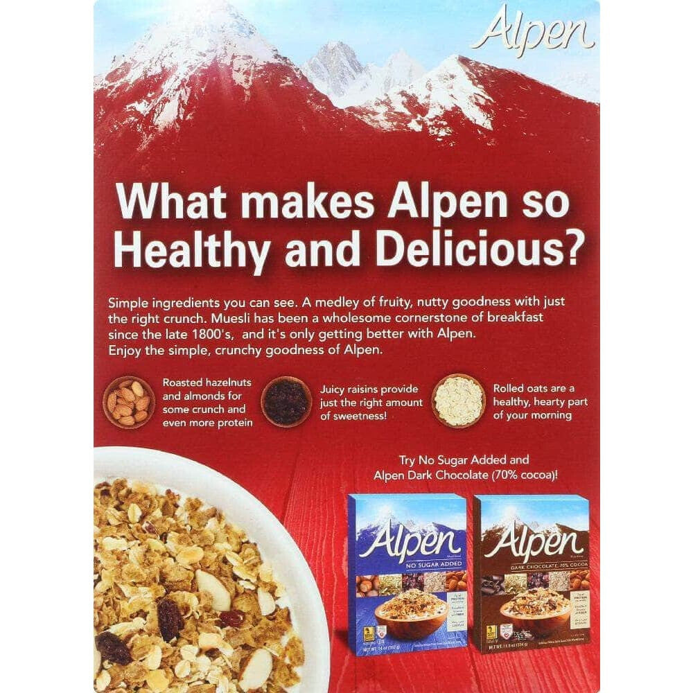 Alpen Alpen Cereal Muesli Original With Raisin, 14 oz