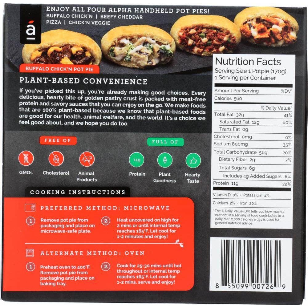 Alpha Foods Alpha Foods Buffalo Chicken Pot Pie, 6 oz