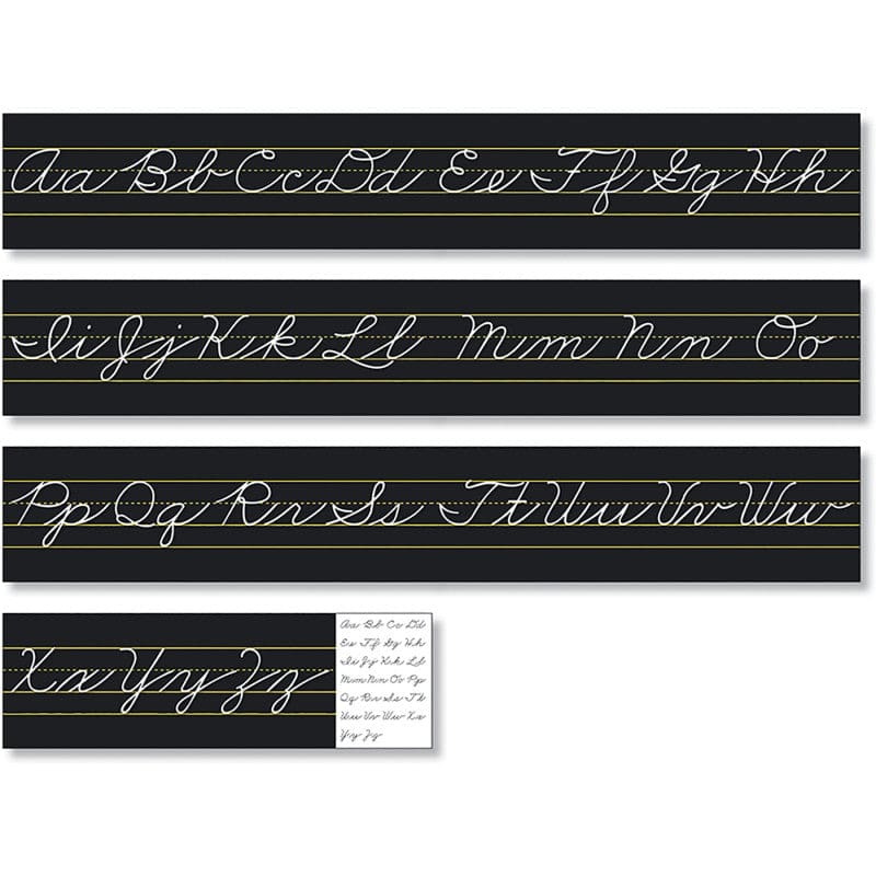 Alphabet Line Traditional Cursive Black (Pack of 6) - Alphabet Lines - North Star Teacher Resources