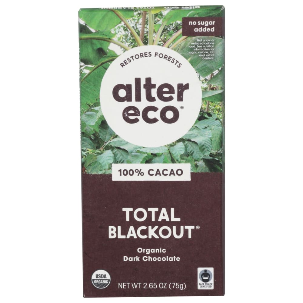 ALTER ECO: Choc Br 100Cac Blckt Org 2.65 OZ (Pack of 5) - ALTER ECO