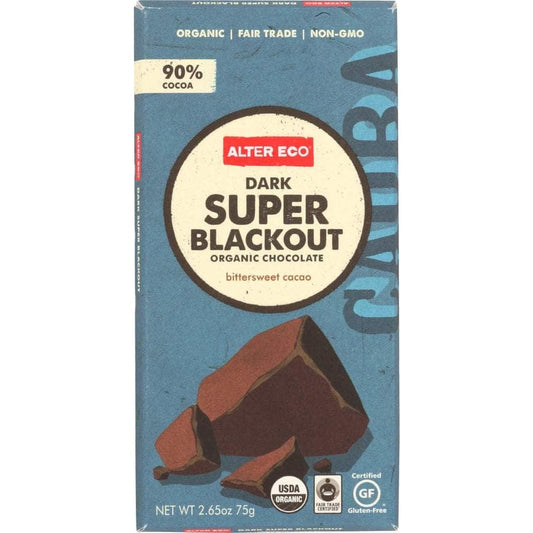 Alter Eco Alter Eco Chocolate Bar Super Blackout Organic, 2.65 oz