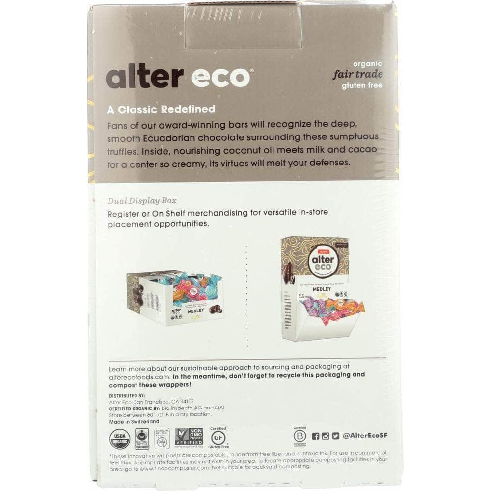 Alter Eco Alter Eco Chocolate Truffle Medley .42 oz, 60 pc