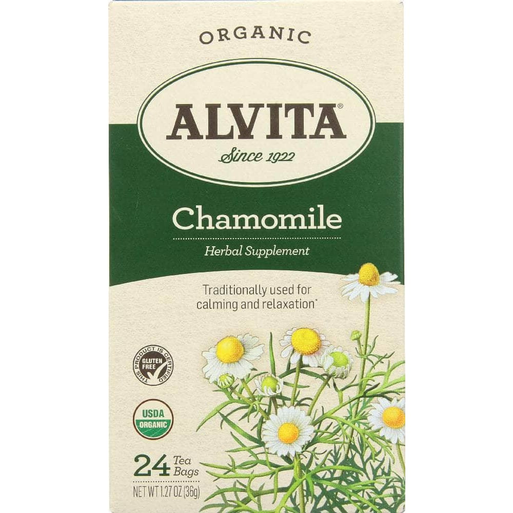 Alvita Alvita Organic Chamomile Tea Caffeine Free, Gluten Free, Herbal Supplement, 24 Tea Bags