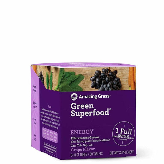 AMAZING GRASS Health > Vitamins & Supplements AMAZING GRASS: Green Superfood Effervescent Greens Grape Flavor, 1 bx